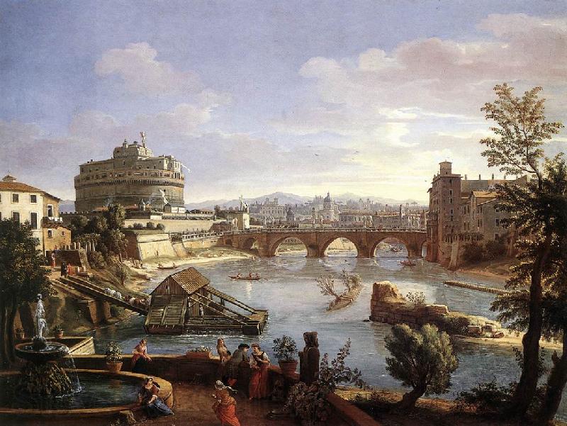 WITTEL, Caspar Andriaans van The Castel Sant'Angelo from the South Spain oil painting art